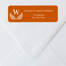 Etiqueta Dirección de retorno del monograma de la correa de