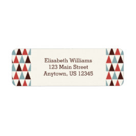 Etiqueta Dirección de retorno del patrón del triángulo azul