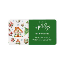 Etiqueta Dirección de retorno del patrón Gingerbread de Nav