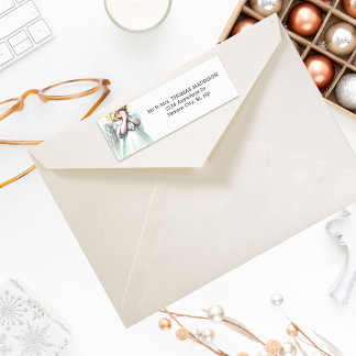 Etiqueta Dirección de retorno del pequeño ángel de oración