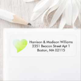 Etiqueta Dirección de retorno del personalizado de corazón 