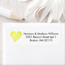 Etiqueta Dirección de retorno del personalizado de corazón 