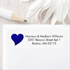 Etiqueta Dirección de retorno del personalizado de corazón 