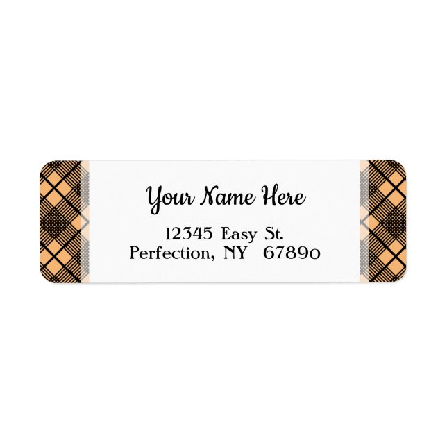 Etiqueta Dirección de retorno editable del patrón de impres (Frente)