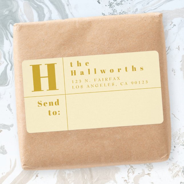 Etiqueta Dirección de retorno en negrita Gold & Almond Mode (Subido por el creador)