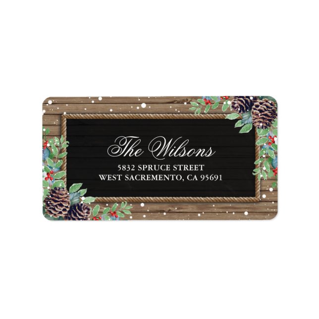 Etiqueta Dirección de retorno estacional de Navidades rusos (Frente)