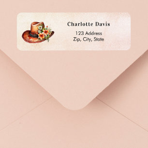 Etiqueta Dirección de retorno floral gorra de la moda de la