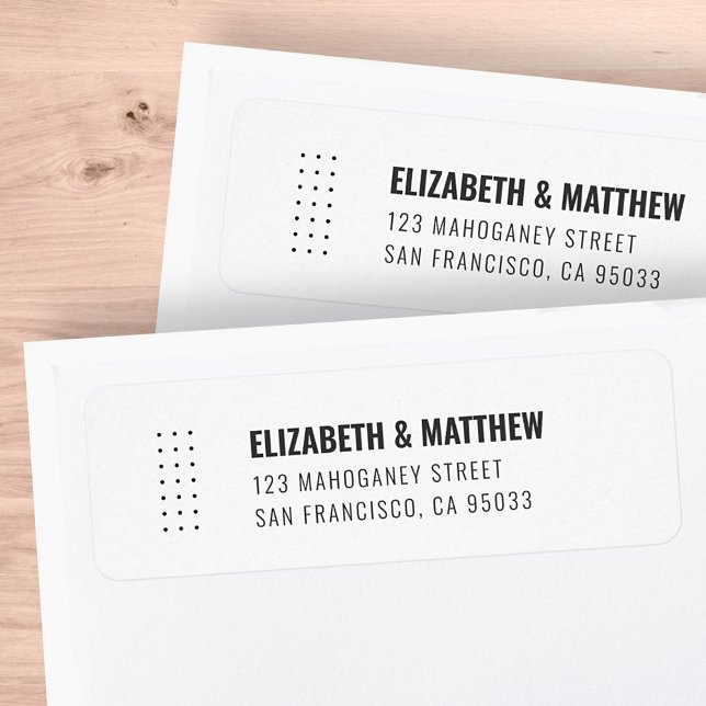 Etiqueta Dirección de retorno geométrico moderno Minimalist (Subido por el creador)