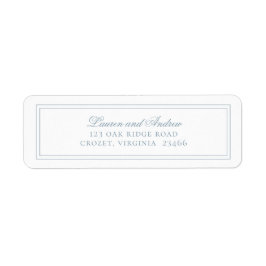 Etiqueta Dirección de retorno Minimalista Dusty Blue Modern