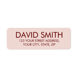 Etiqueta dirección de retorno minimalista moderno del perso