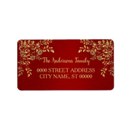 Etiqueta Dirección de retorno Navidades Golden Leaves vacac