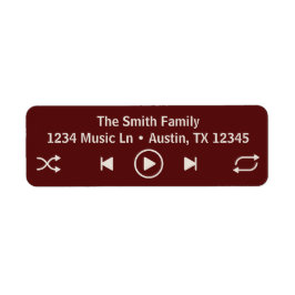 Etiqueta Dirección de retorno rojo del reproductor de músic