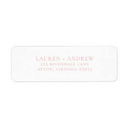 Etiqueta Dirección de retorno rosa y blanco de Rubor de Cha