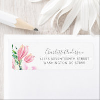 Dirección de retorno simple de floral de Magnolia