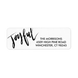 Etiqueta Dirección de retorno simple de vacaciones con letr