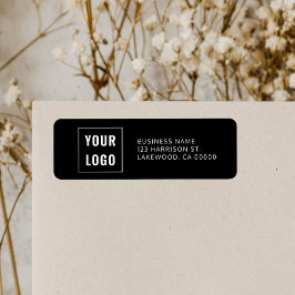 Etiqueta Dirección de retorno simple profesional del logoti