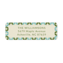 Dirección de retorno verde de Mid Century Mod Blue