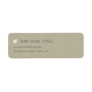 ETIQUETA DIRECCIÓN DE TIPOGRAFÍA GRIS SENCILLA Y ELEGANTE