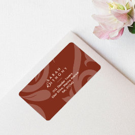 Etiqueta Dirección del Boda clásico de Lush Sienna Damask