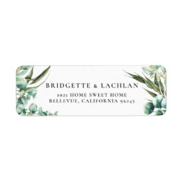 Etiqueta Dirección del Boda de Eucalyptus