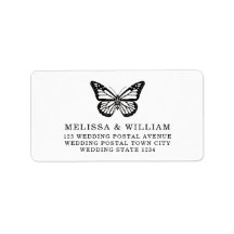 Dirección del Boda de la mariposa negra y blanca