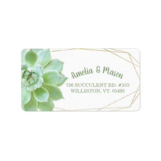 Etiqueta Dirección del Boda de Terrarium Succulum