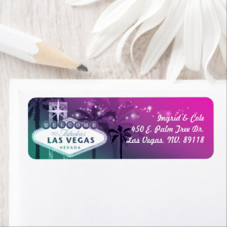 Etiqueta Dirección del Boda moda Hot Pink Las Vegas