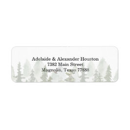 Etiqueta Dirección del bosque de Woodland