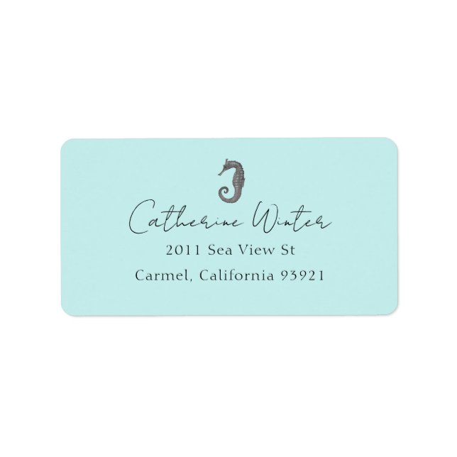 Etiqueta Dirección del caballito de mar (Frente)