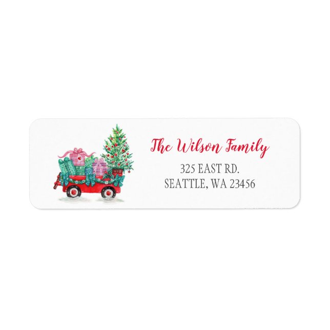 Etiqueta Dirección del coche del árbol de Navidad (Frente)