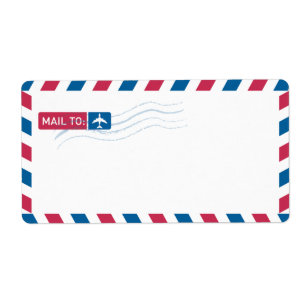 Etiqueta Dirección del correo aéreo que envía el CORREO 