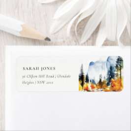 Etiqueta Dirección del paisaje del invierno de la caída del