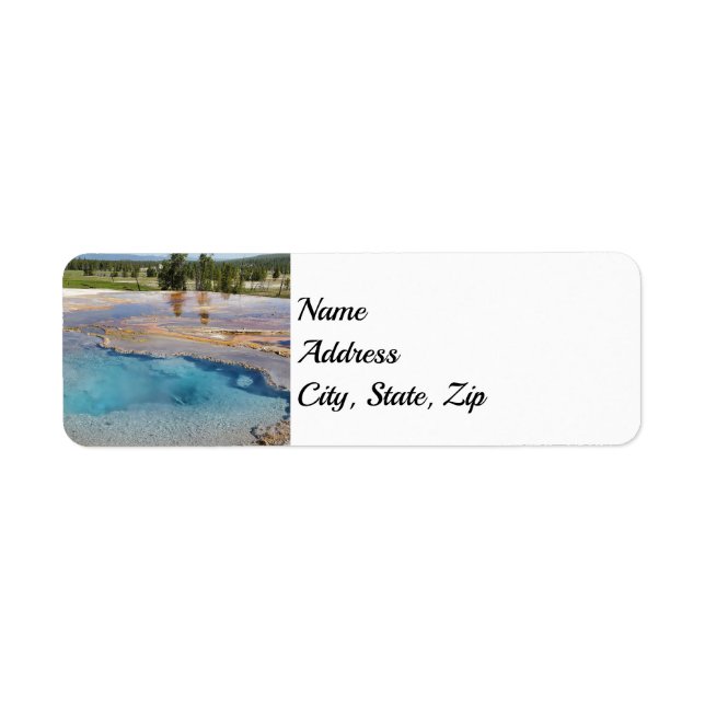 Etiqueta Dirección del Parque Nacional Yellowstone (Frente)