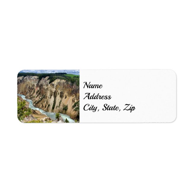Etiqueta Dirección del Parque Nacional Yellowstone (Frente)