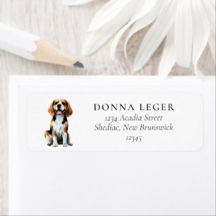 Etiqueta Dirección del perro Beagle