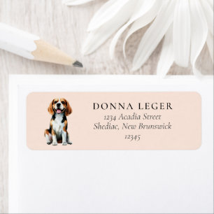 Etiqueta Dirección del perro Beagle