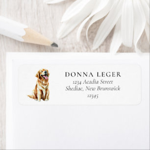 Etiqueta Dirección del perro de Golden Retriever