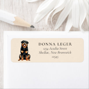 Etiqueta Dirección del perro de Rottweiler