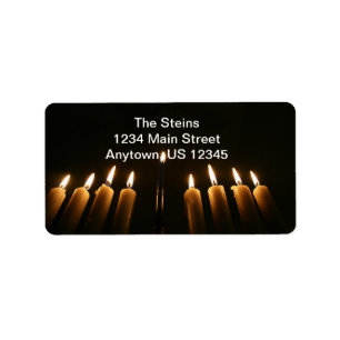 ETIQUETA DIRECCIÓN DEL PERSONALIZADO MENORAH