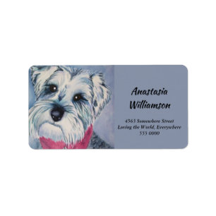 ETIQUETA DIRECCIÓN DULCE DEL PERRITO DEL SCHNAUZER