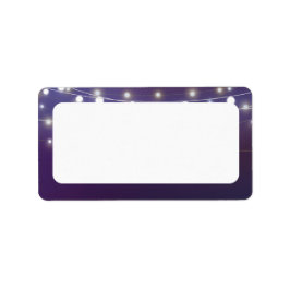 Etiqueta Dirección en blanco de la noche de la luz de caden