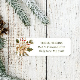 Etiqueta Dirección Floral de feriado de navidades