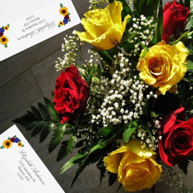 Etiqueta Dirección floral de rosa girasol  (Subido por el creador)
