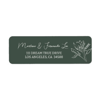 Etiqueta Dirección floral minimalista