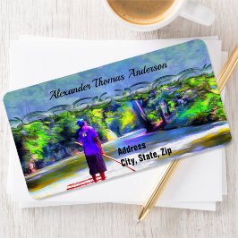 Etiqueta Dirección J001 de la ribera del río jamaiquino