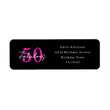 Dirección moderna de cumpleaños número 50, 50 y fa