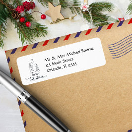 Etiqueta Dirección moderna y Minimalista de vacaciones navi