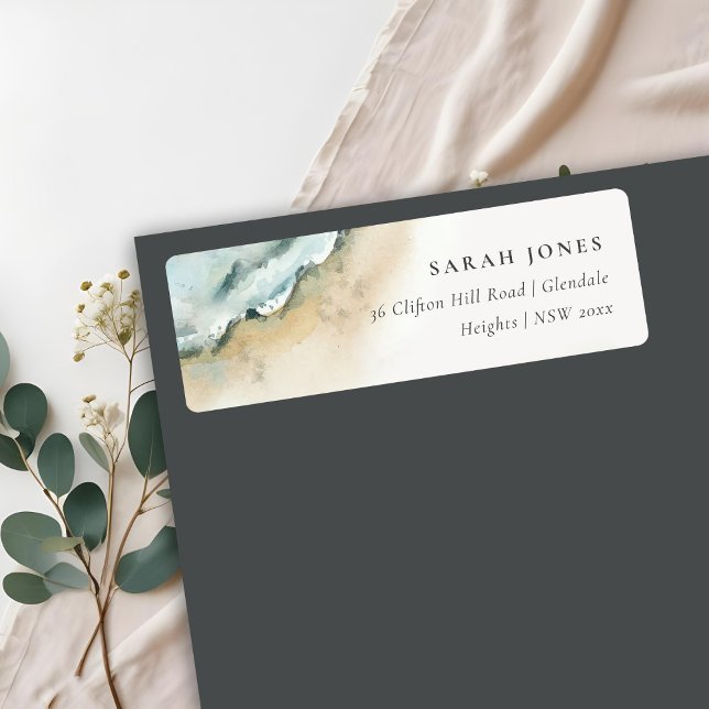 Etiqueta Dirección náutica de las olas de mar costero (Subido por el creador)