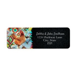 Etiqueta Dirección occidental de la granja de pollo de gama