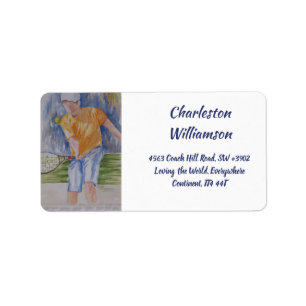 Etiqueta Dirección personal de partido de tenis